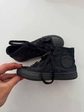 Converse Kids Black High-Top Canvas Sneakers